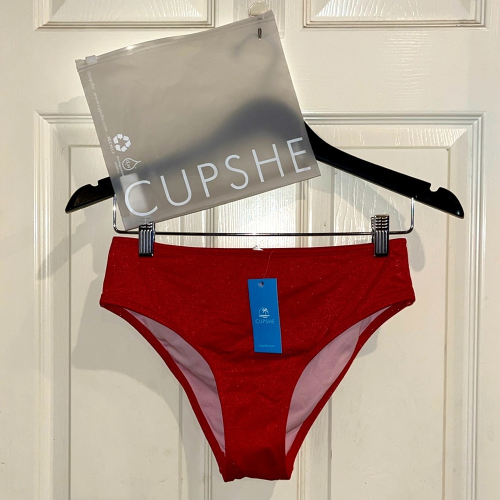 New in Bag/NWT—Cupshe Mid Rise Hipster Bikini Bottoms